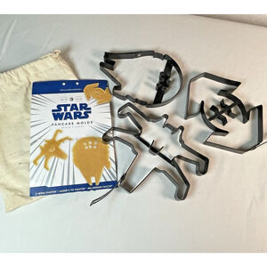 Williams-Sonoma Star Wars Pancake Molds x3 Tie Fighter X Wing Millennium Falcon